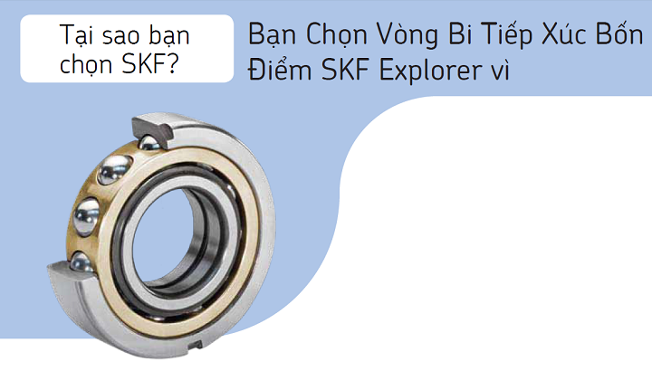 Bạn Chọn Vòng Bi Tiếp Xúc Bốn Điểm SKF Explorer vì Bạn Chọn Vòng Bi Tiếp Xúc Bốn Điểm SKF Explorer vì